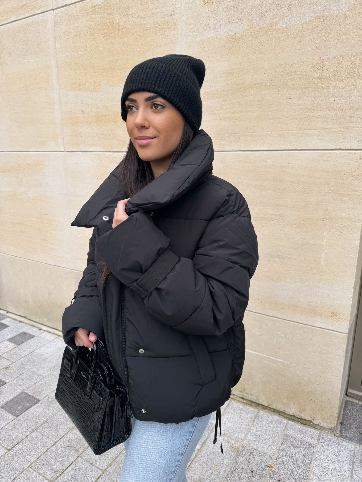 Bonnet en laine noir