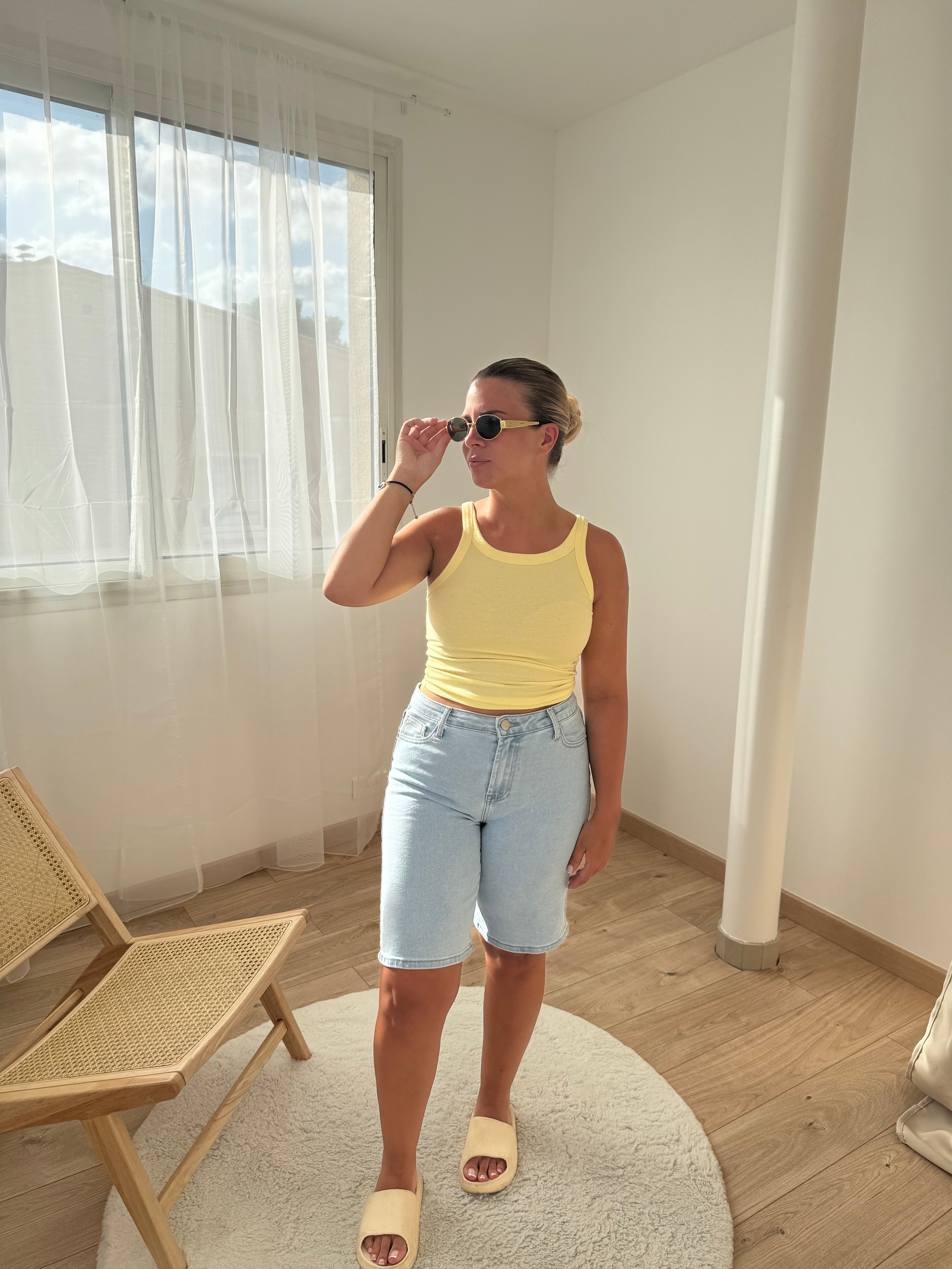 Bermuda en jean2 - bleu clair