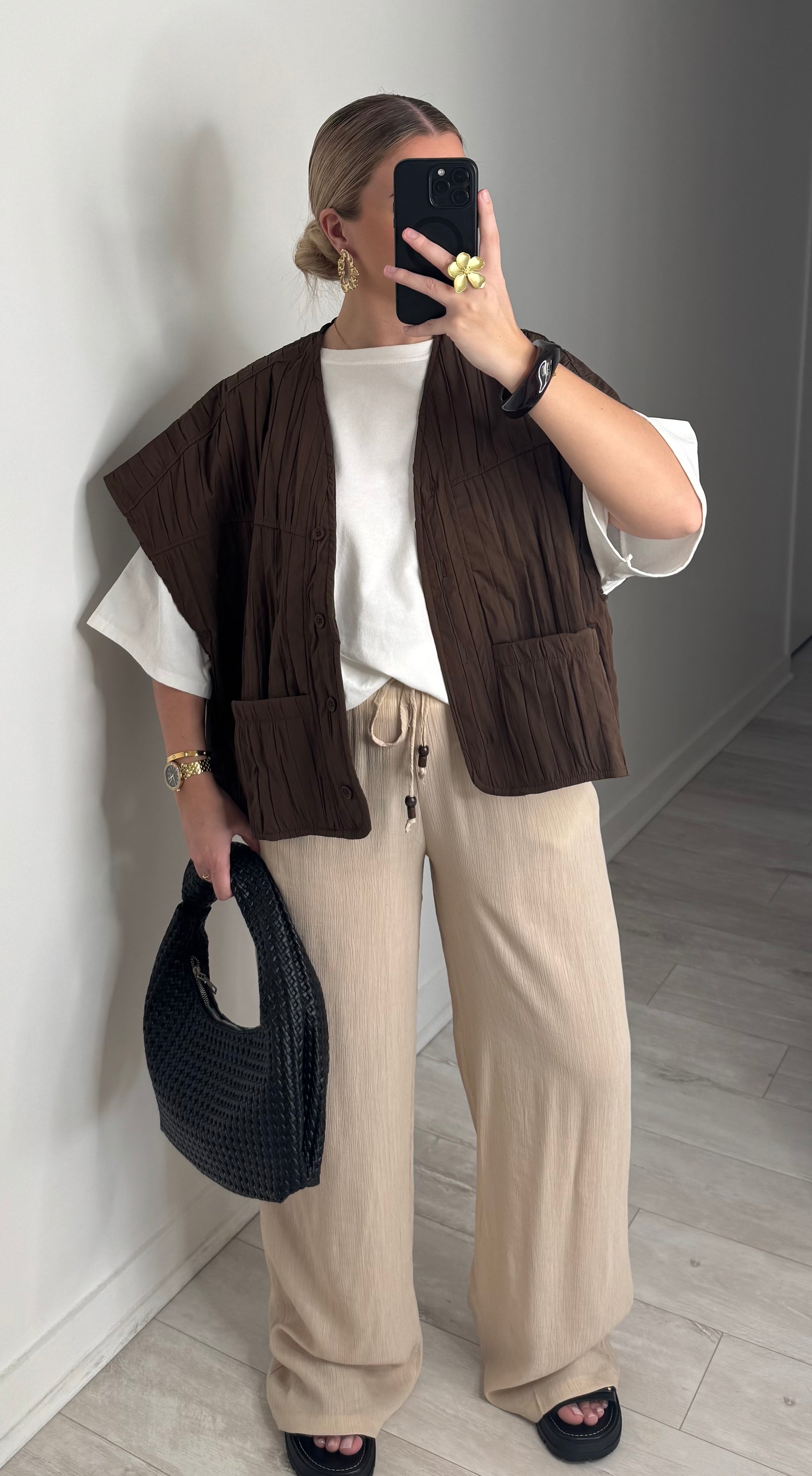 Veste MAELLE sans manches - choco