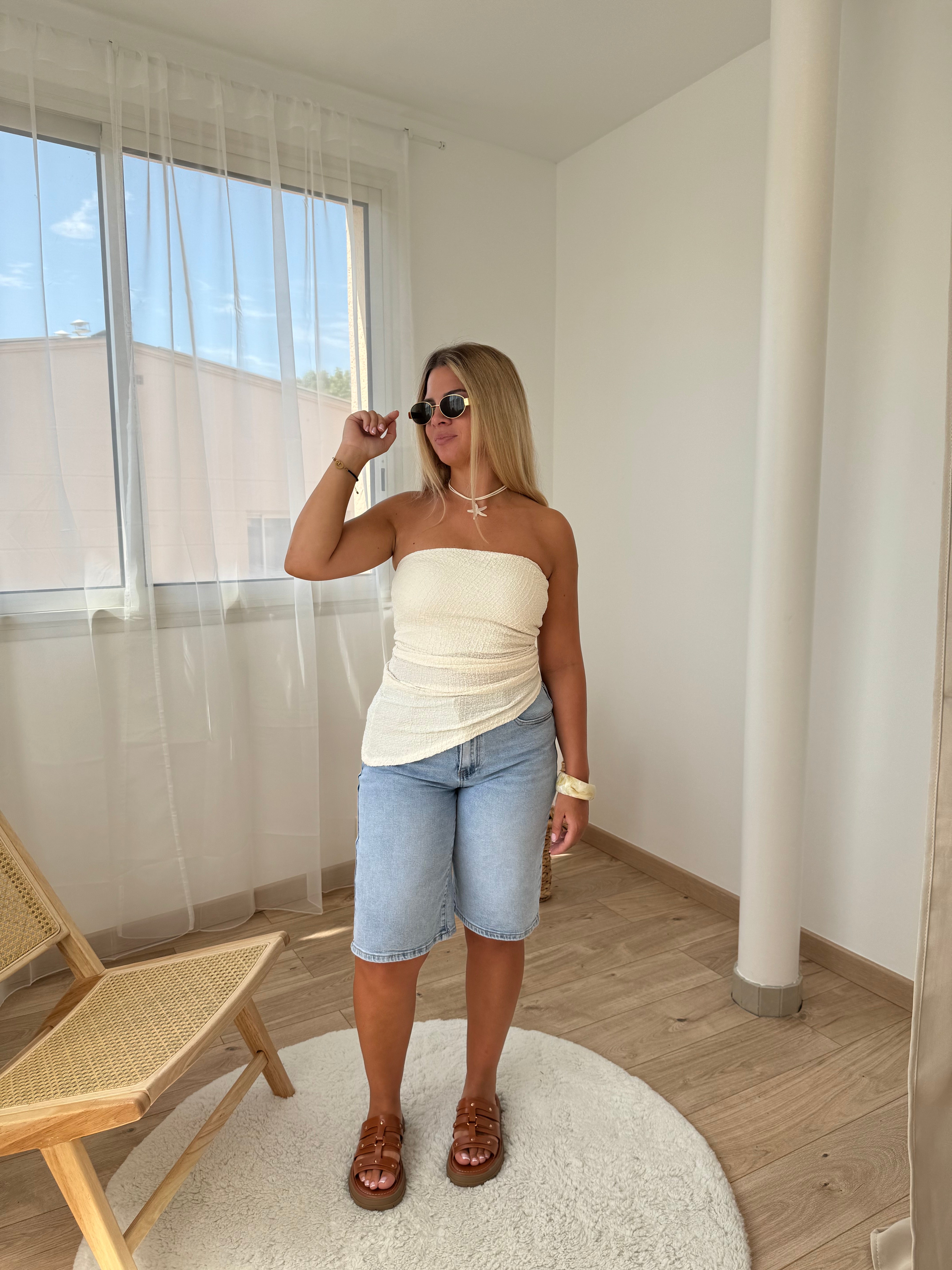 Top bustier asy - écru