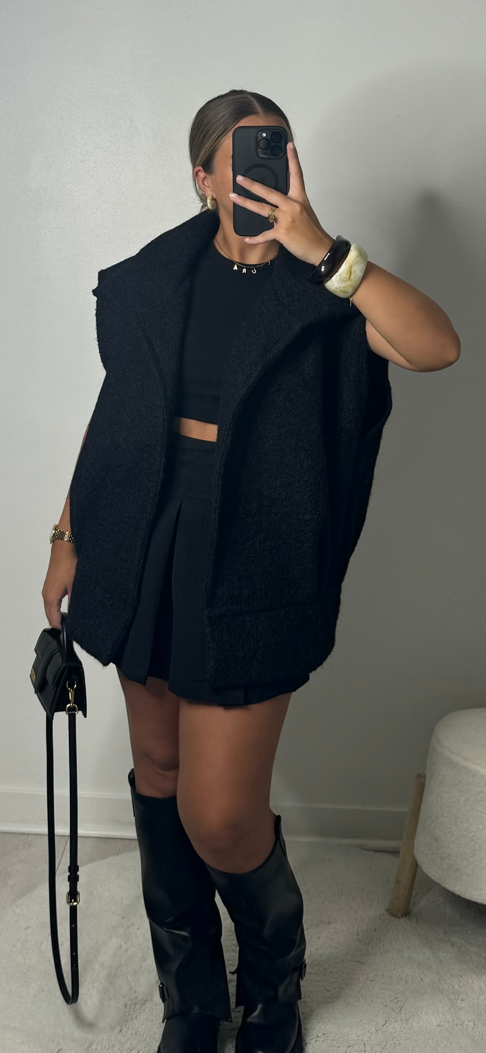 Veste sans manches ouverte