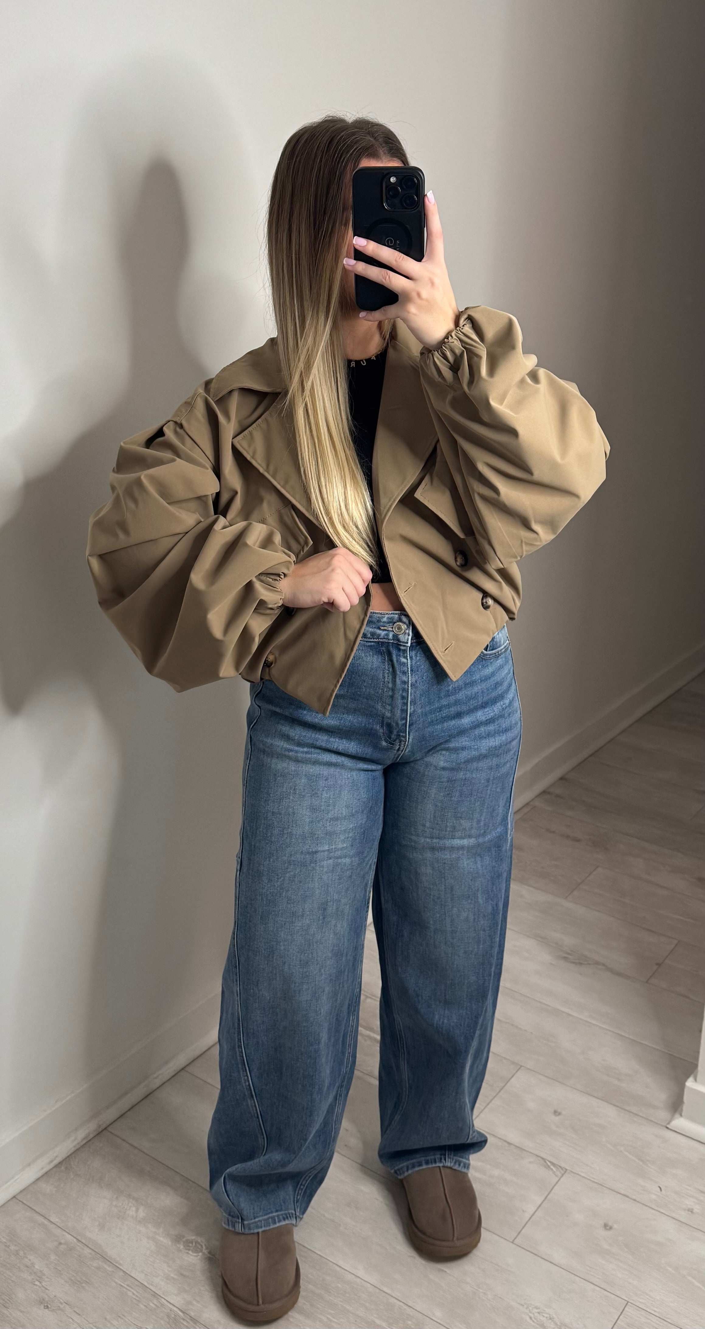 Trench court ballon - camel