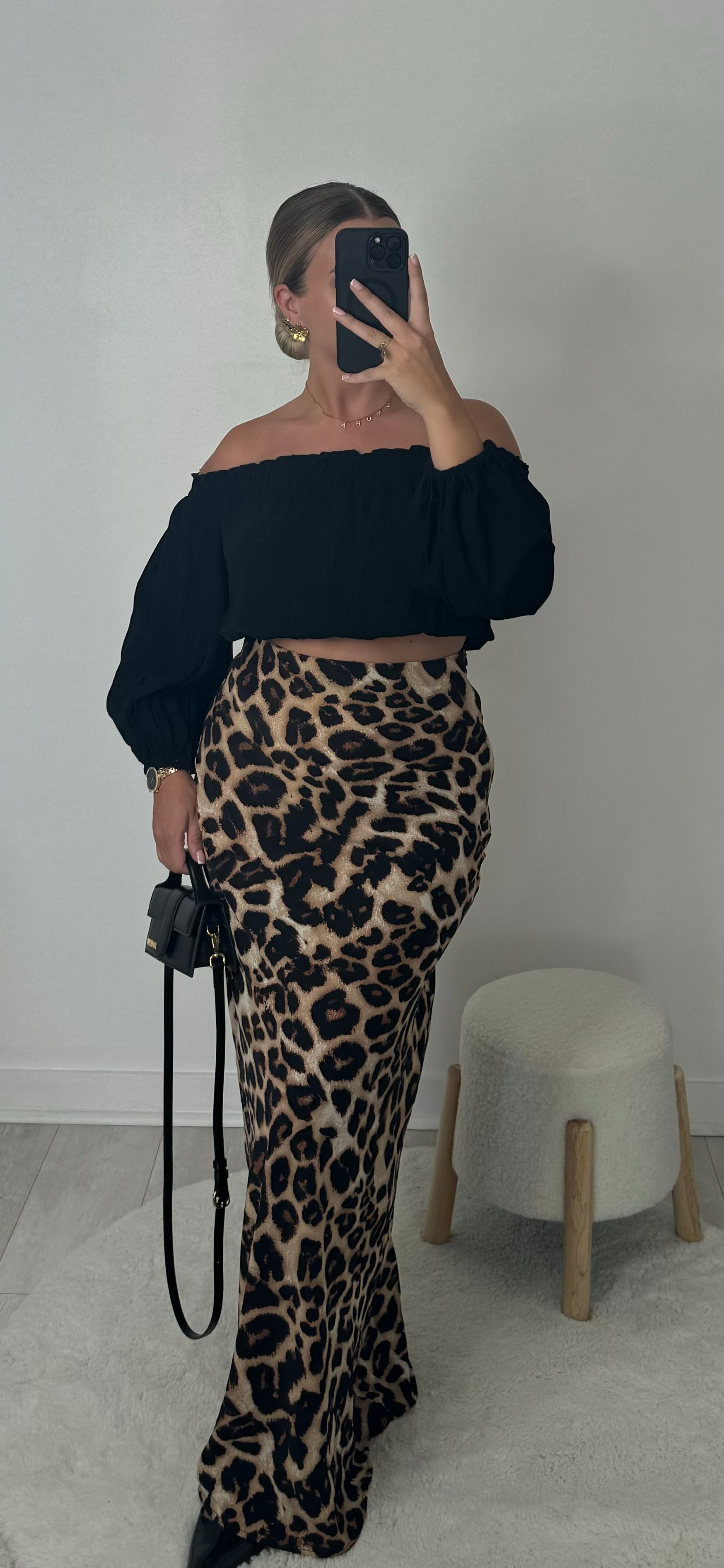 Jupe extra longue léopard