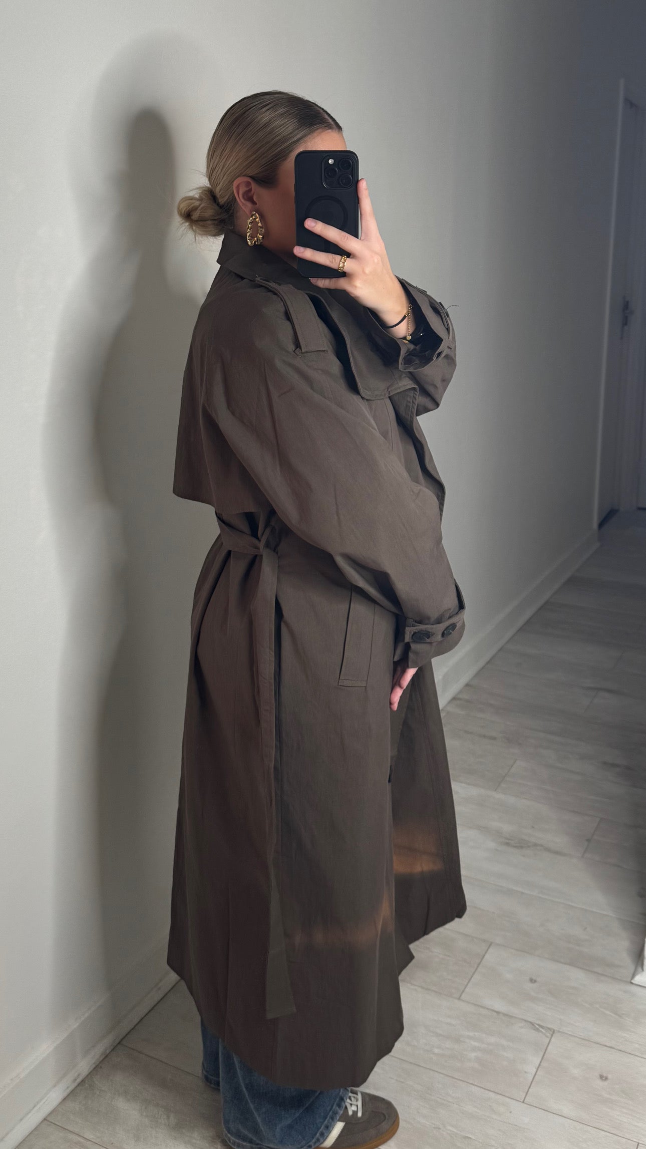 Trench long - marron