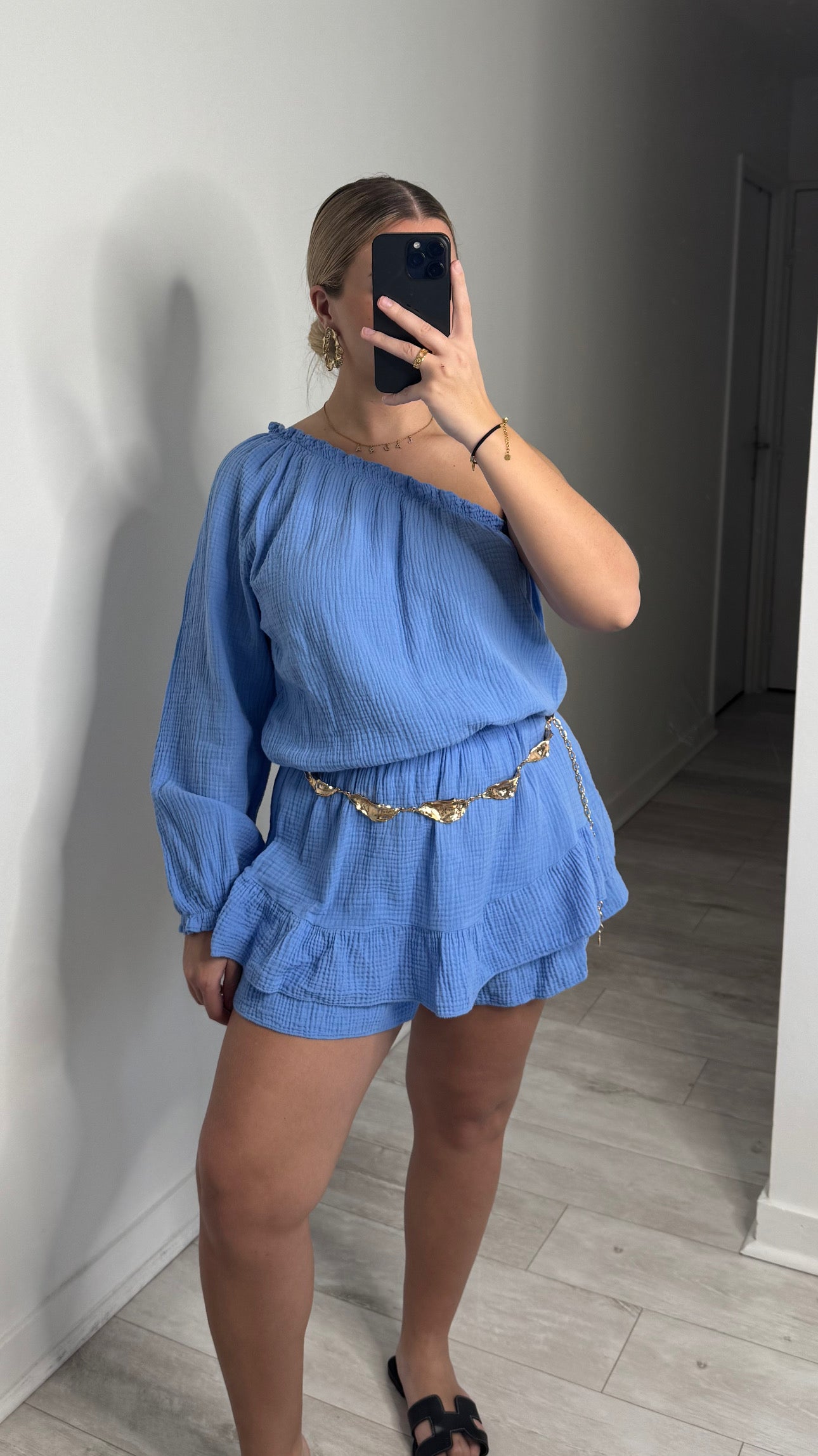 Combinaison jupe-short asy - bleu