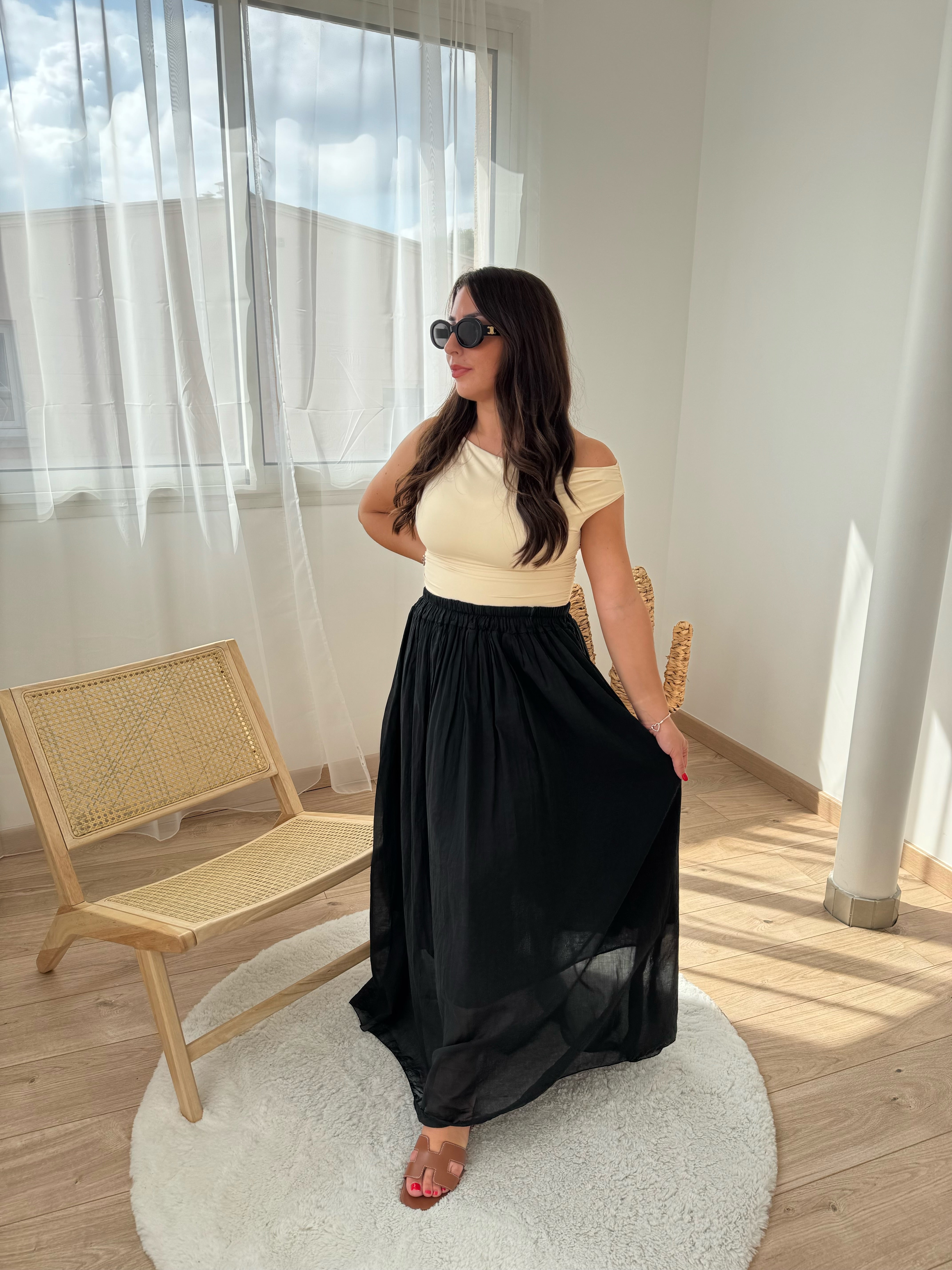 Jupe longue CASS - noir