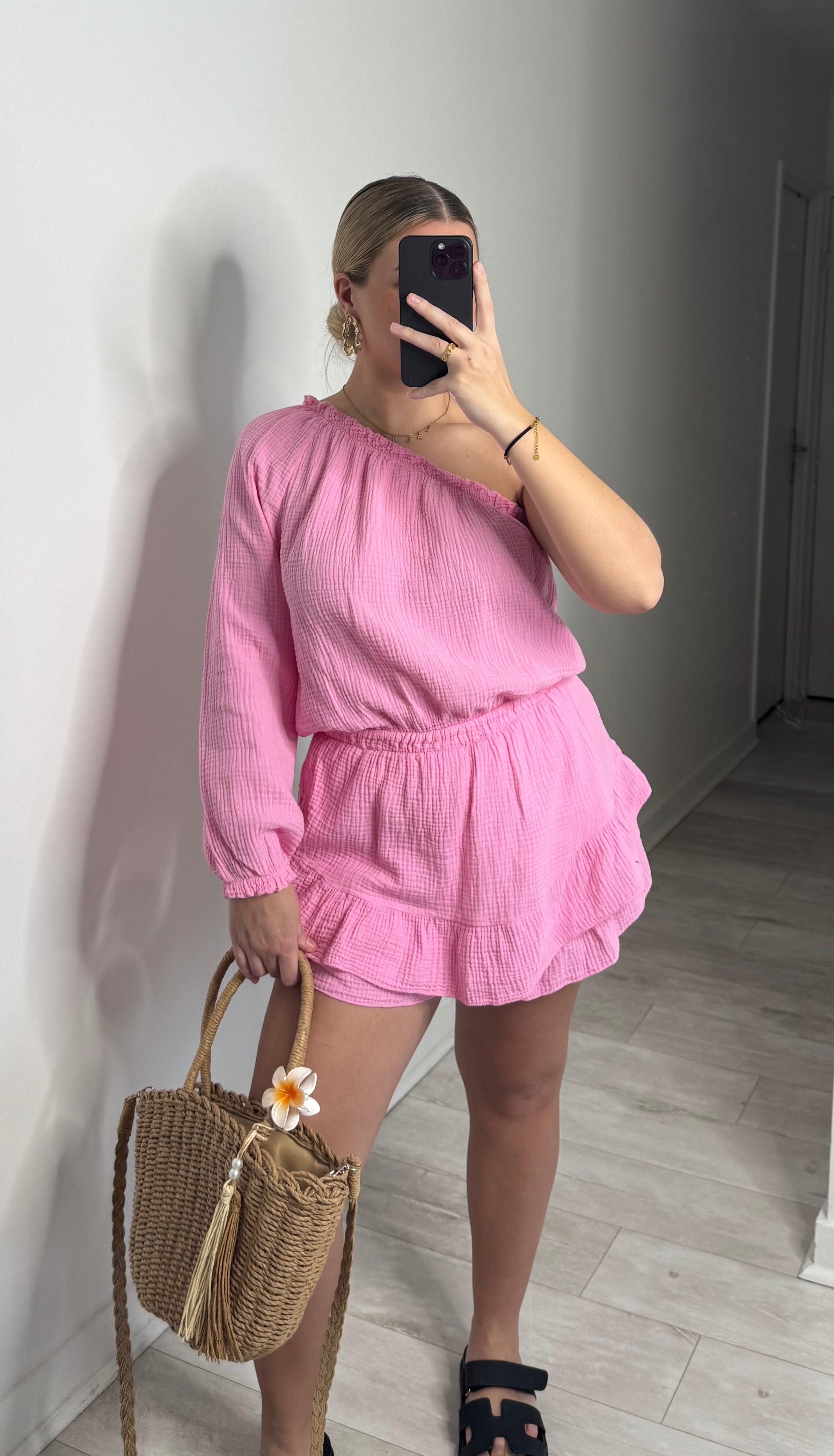 Combinaison jupe-short asy - rose