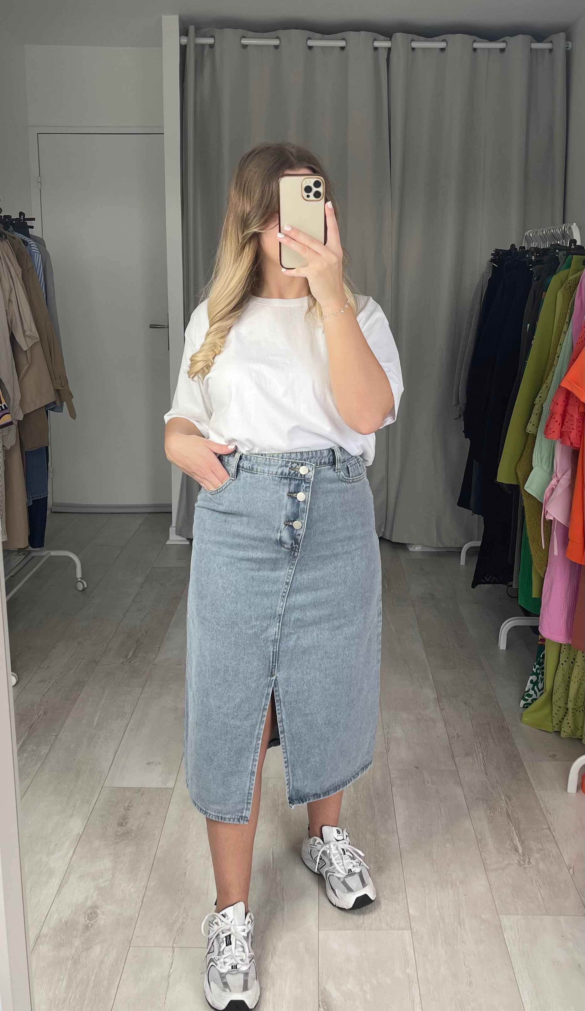 Jupe en jean à fente