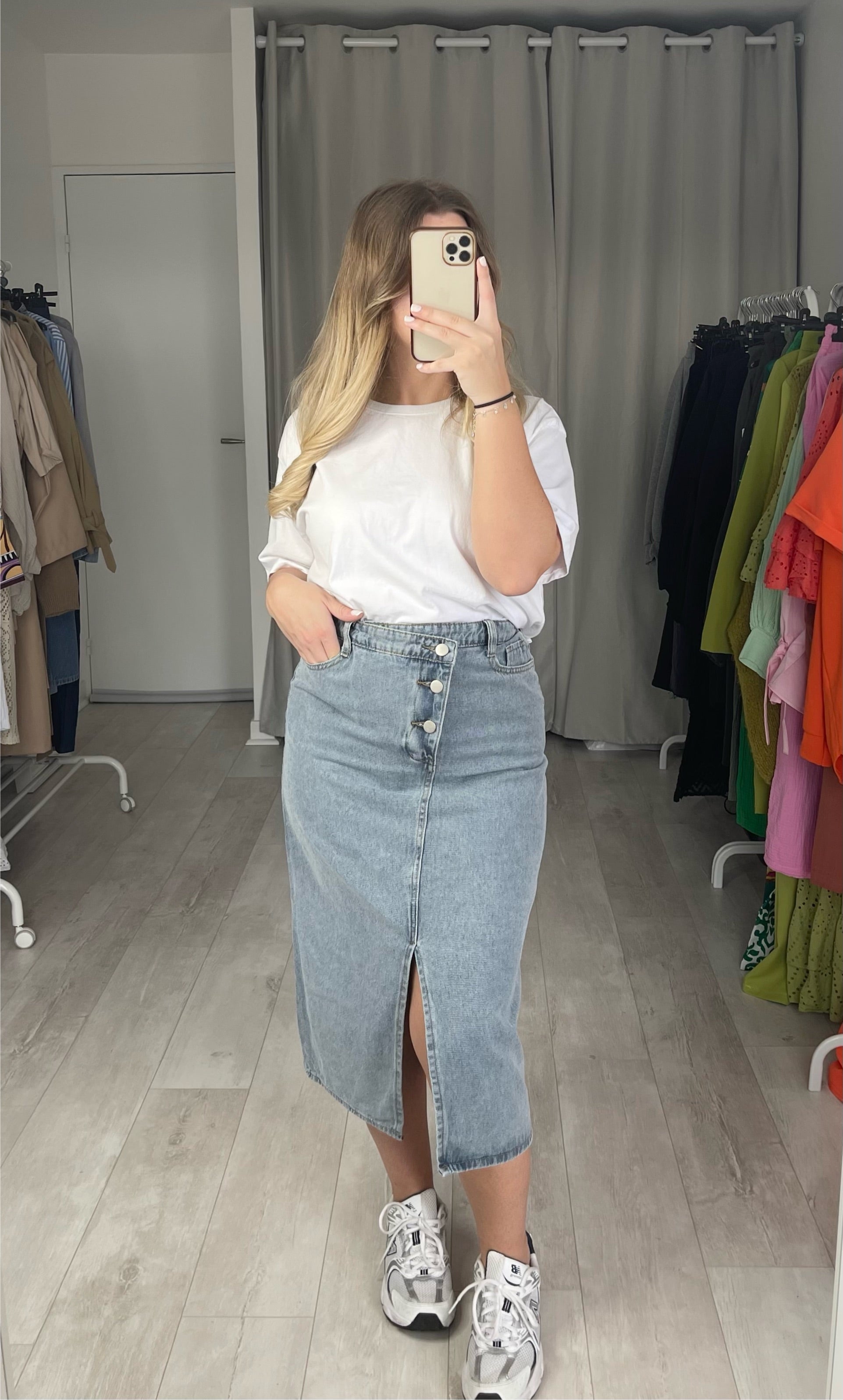 Jupe en jean à fente