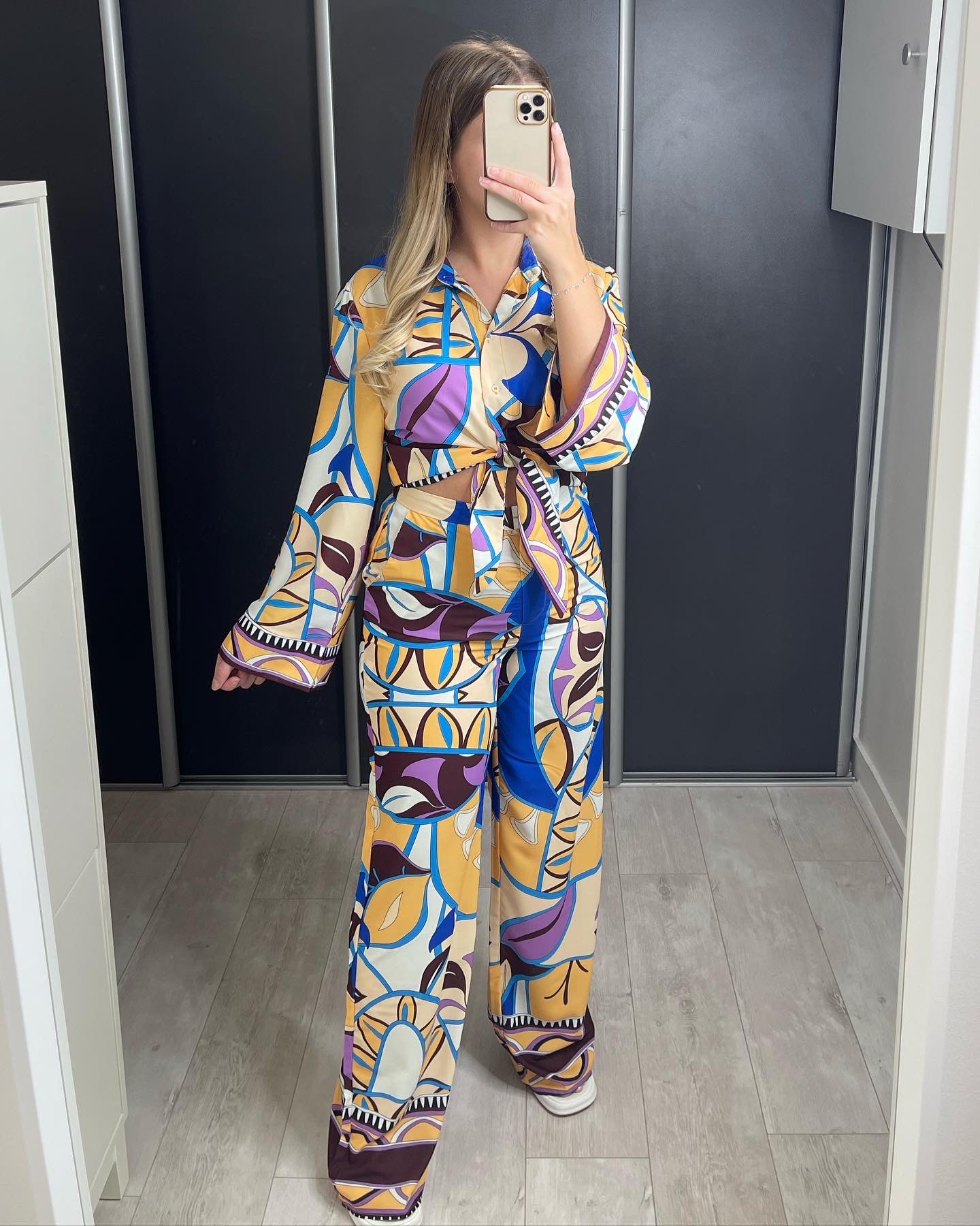 Pantalon fluide à motif