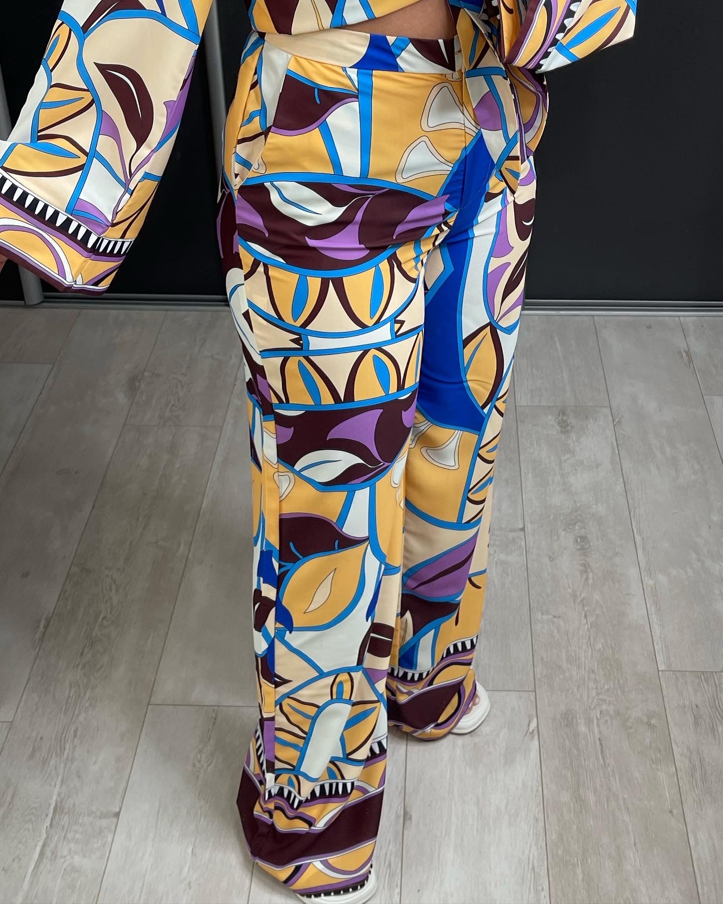 Pantalon fluide à motif